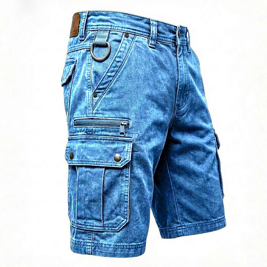 Pezeshkian - Pantaloncini Cargo in Denim Alla Moda