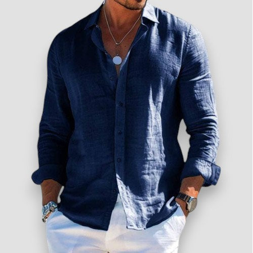 Edmur - Elegante Camicia Estiva a Maniche Lunghe