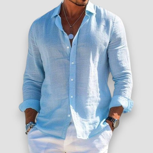 Edmur - Elegante Camicia Estiva a Maniche Lunghe