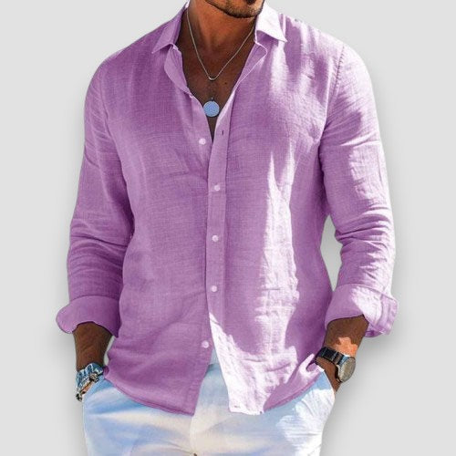 Edmur - Elegante Camicia Estiva a Maniche Lunghe