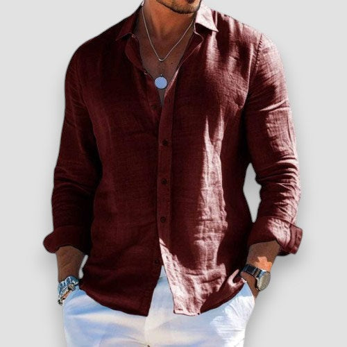 Edmur - Elegante Camicia Estiva a Maniche Lunghe