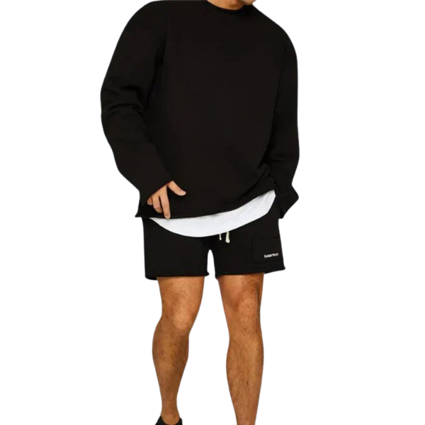 Leszek - Elegante Maglione A Maniche Lunghe Con Pantaloncini