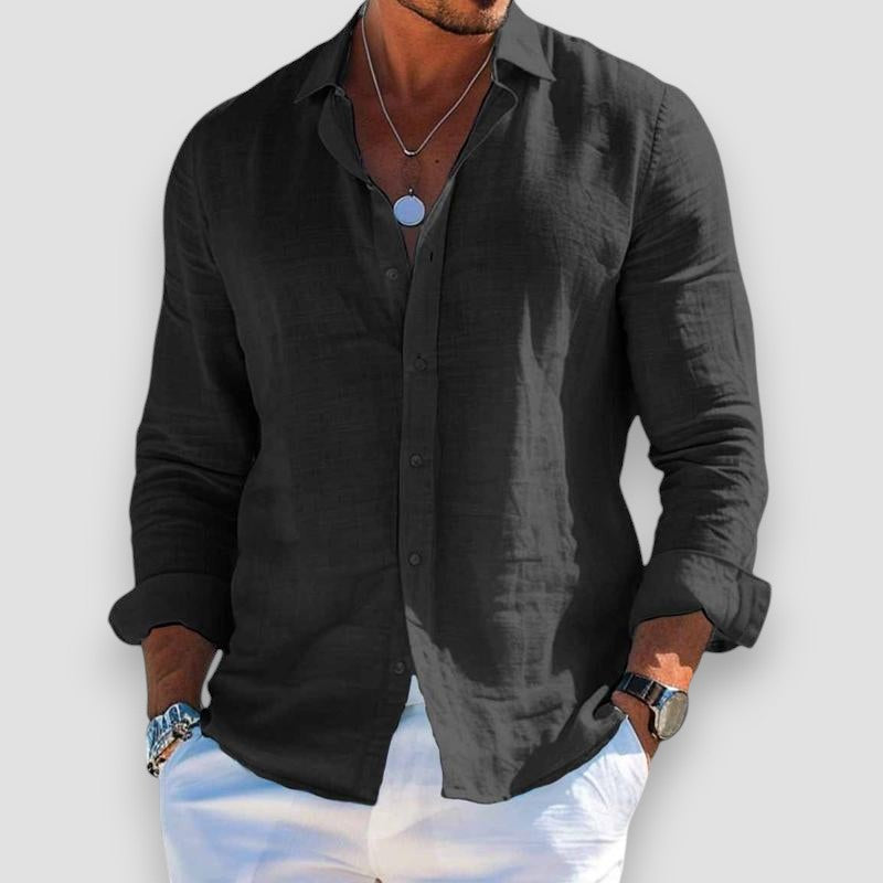 Edmur - Elegante Camicia Estiva a Maniche Lunghe