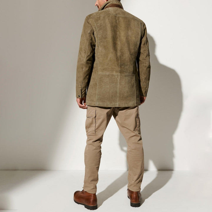 Cesario - Giacca Classica in Pelle Vintage