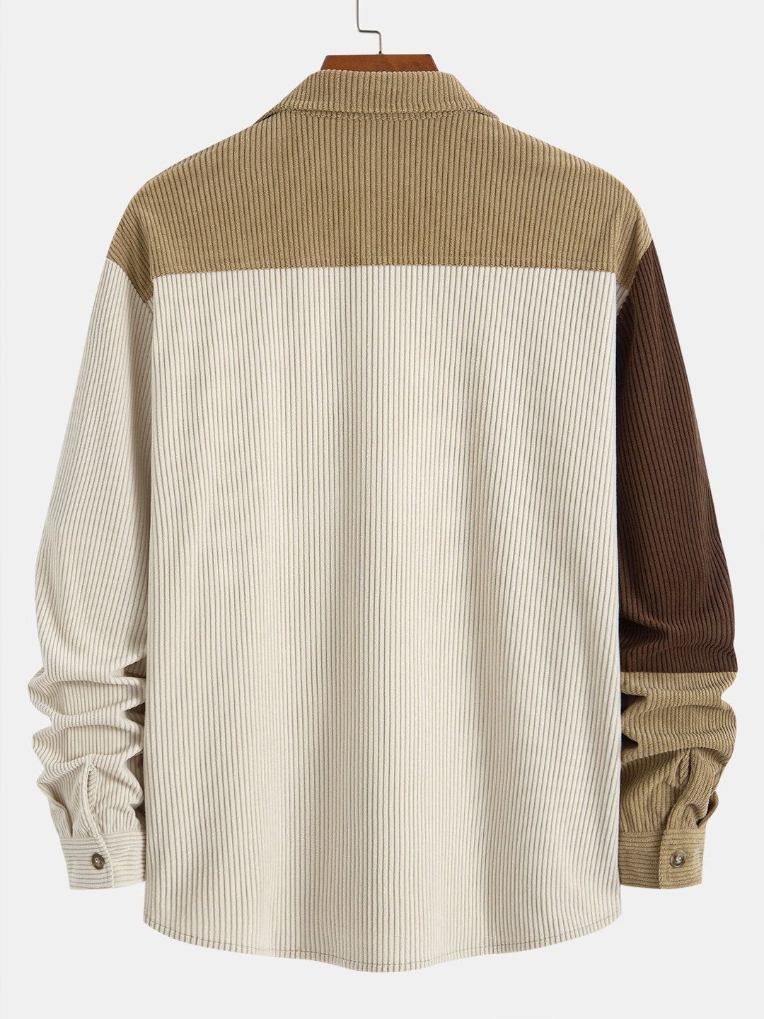 Dermot - Set Camicia Con Cappuccio e Pantaloni In Velluto a Coste Patchwork