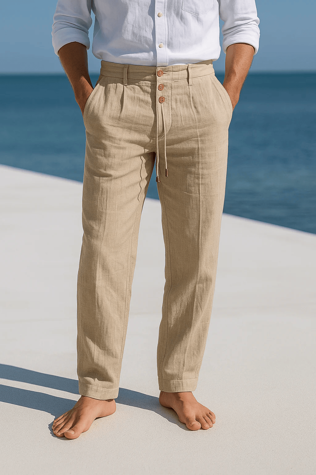 Jevaun - Comodi Pantaloni Di Lino