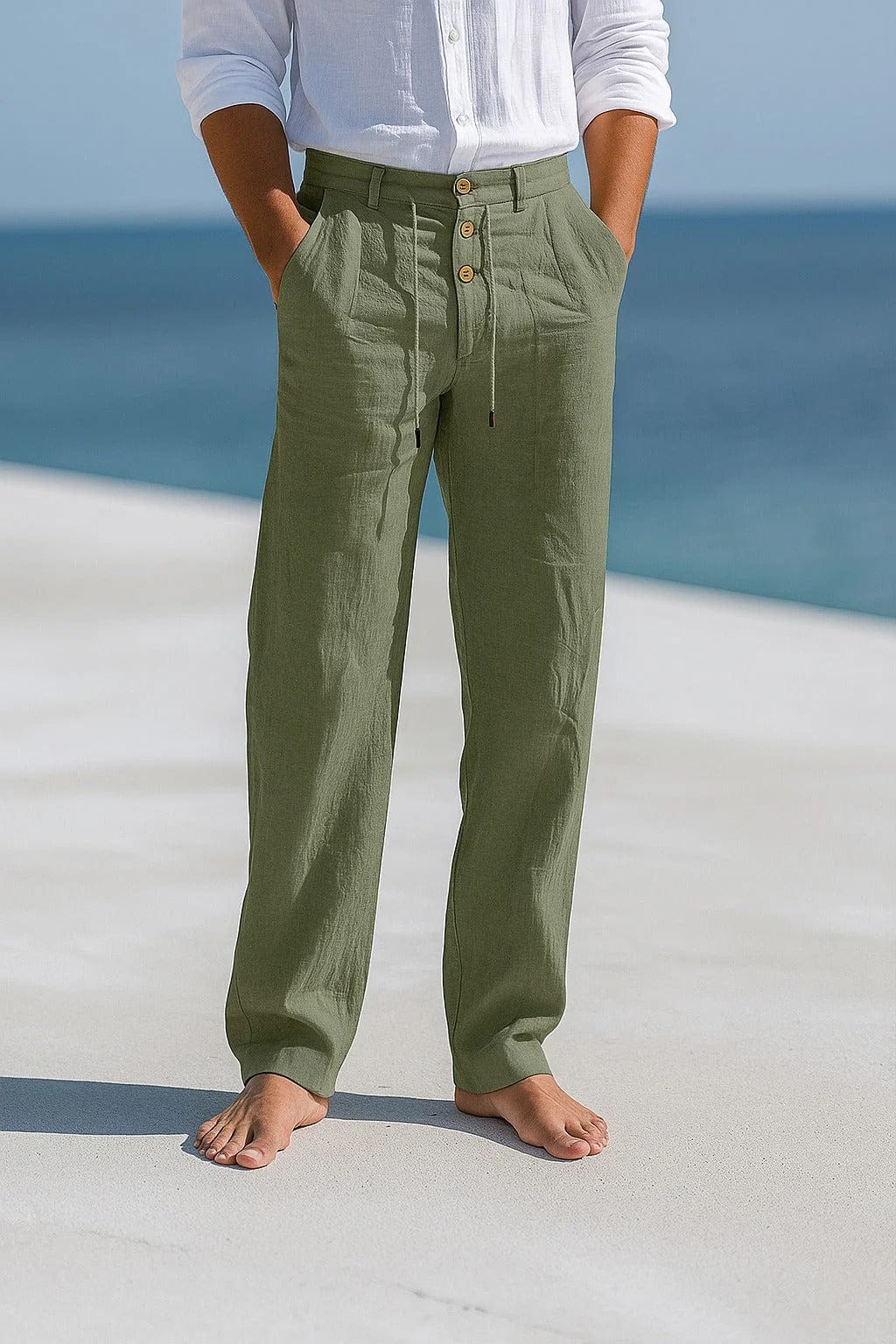 Jevaun - Comodi Pantaloni Di Lino