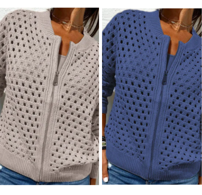 Kelsey - Giacca in Maglia Con Cerniera