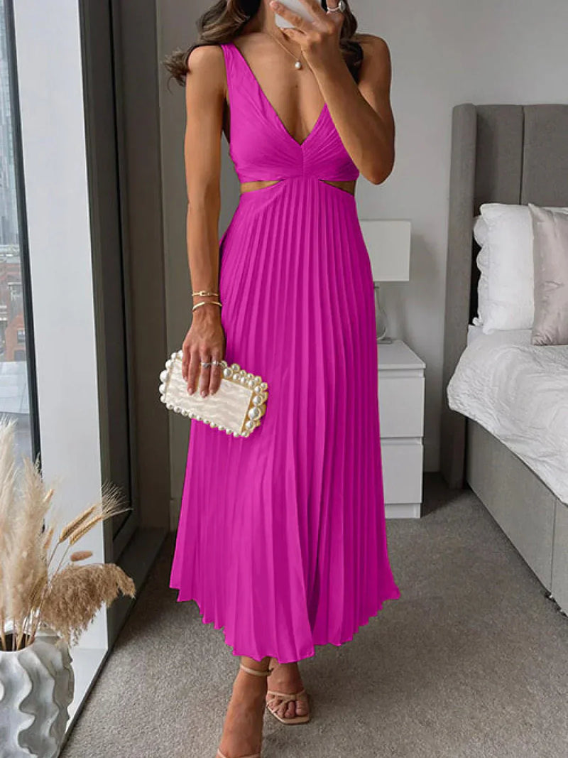 Zampia - Abito Elegante Con Spacco e Vita Scolpita