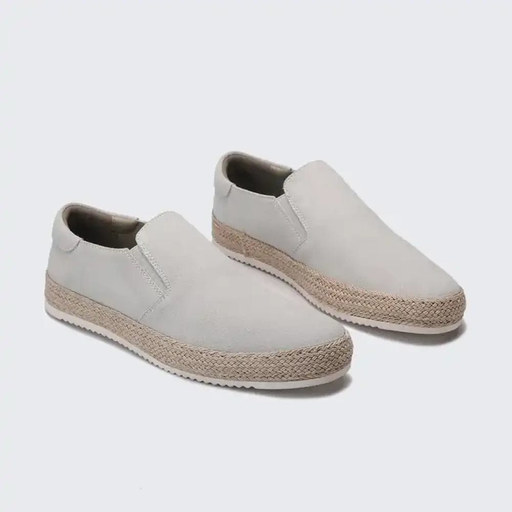 Hanya - Scarpe Slip-on in Pelle Scamosciata Con Suola in Espadrilla