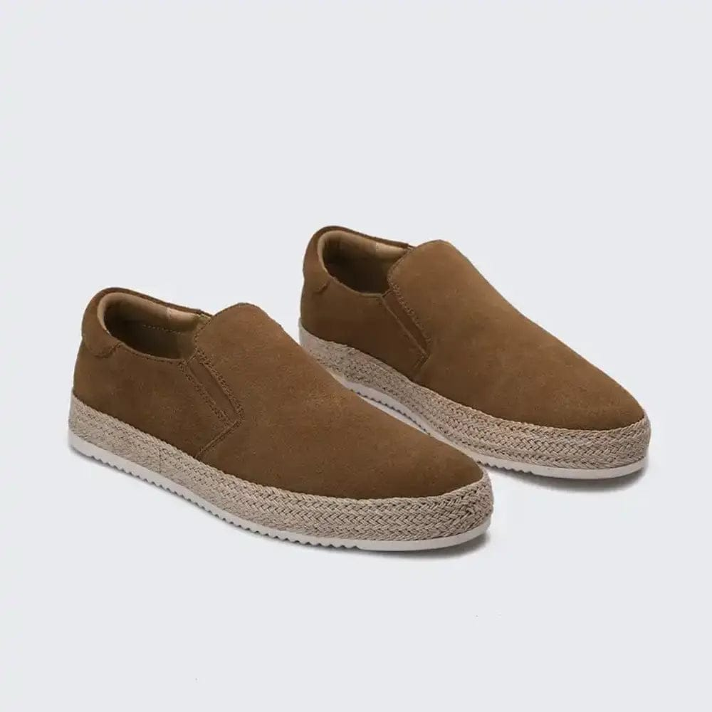 Hanya - Scarpe Slip-on in Pelle Scamosciata Con Suola in Espadrilla