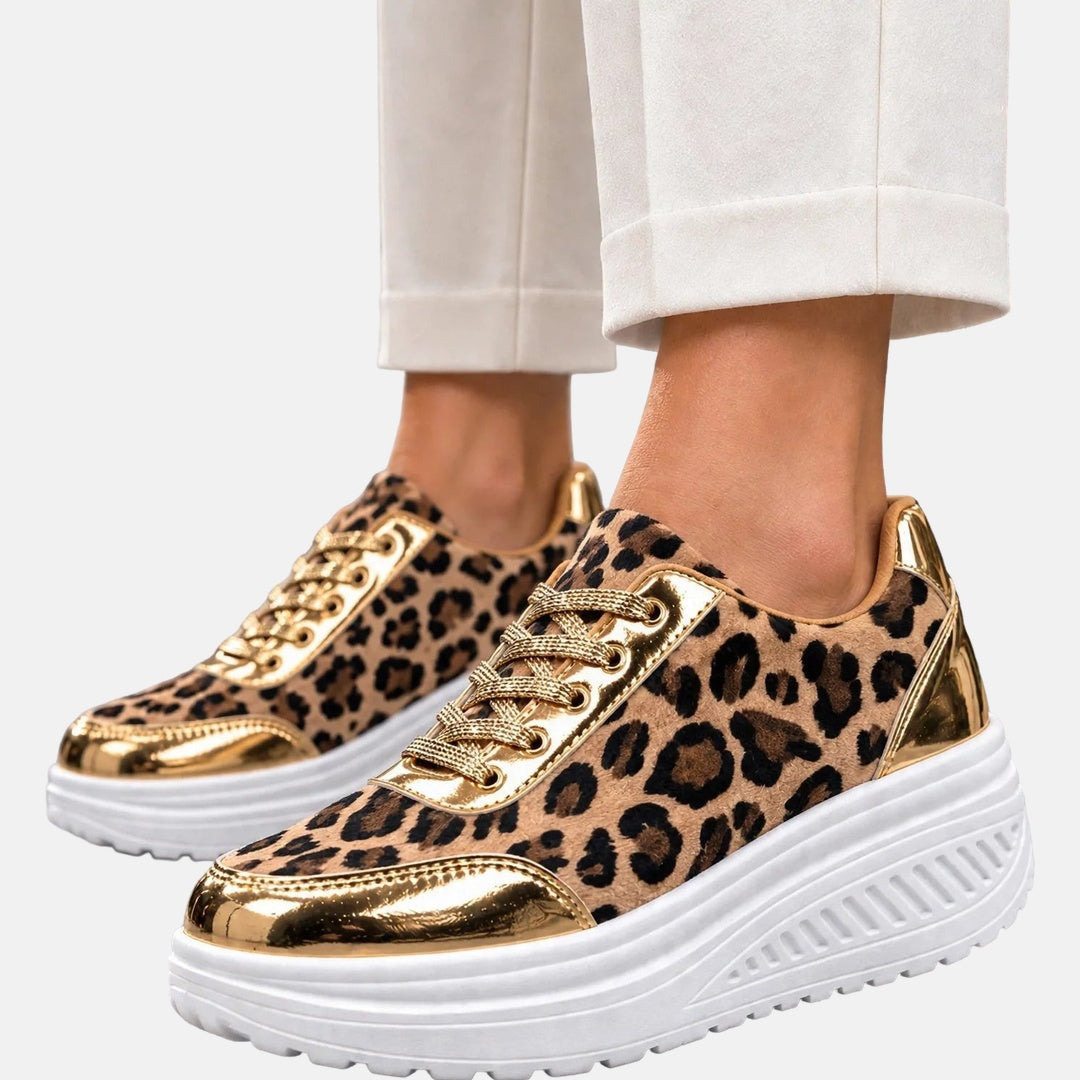 Alika - Sneakers Con Zeppa E Stampa Leopardata