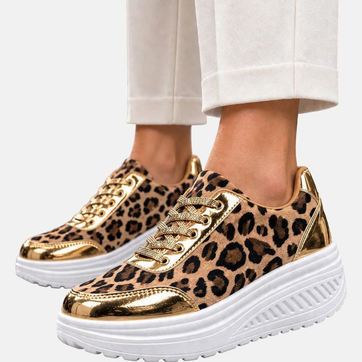 Alika - Sneakers Con Zeppa E Stampa Leopardata