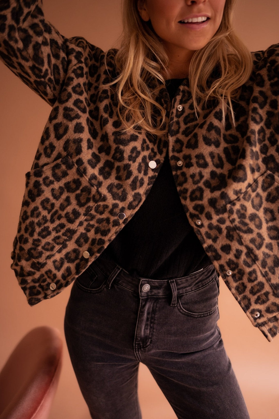Leana - Giacca Traspirante Con Stampa Leopardata