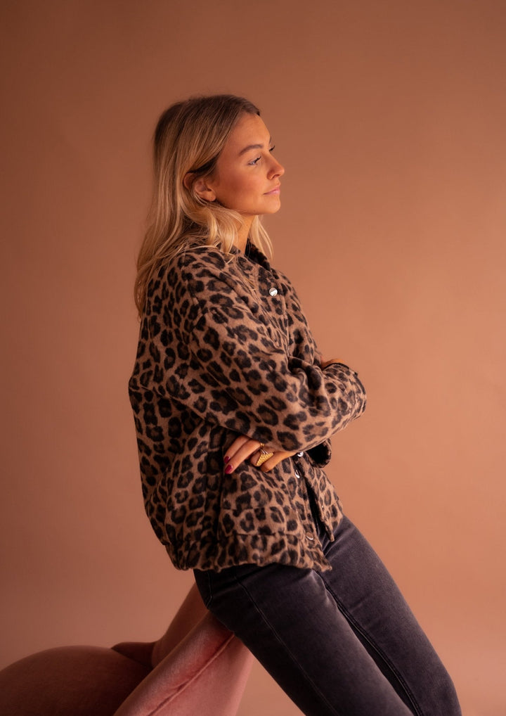 Leana - Giacca Traspirante Con Stampa Leopardata