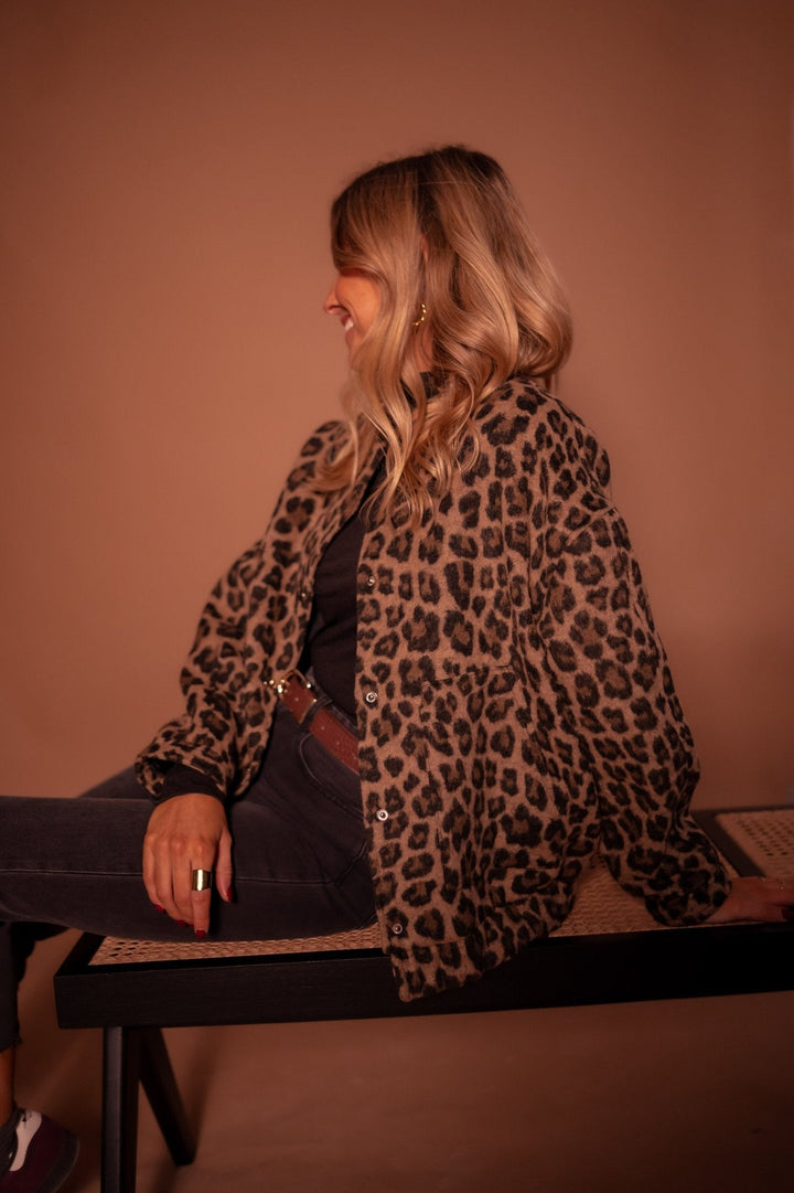 Leana - Giacca Traspirante Con Stampa Leopardata