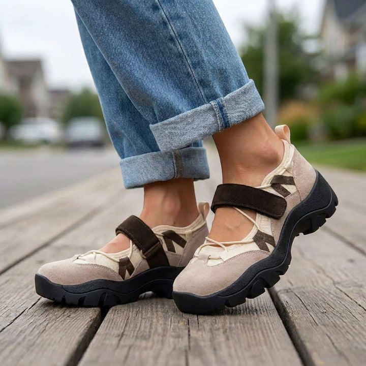 Wylma - Scarpe da Ginnastica Con Suola Spessa e Cinturino in Velcro