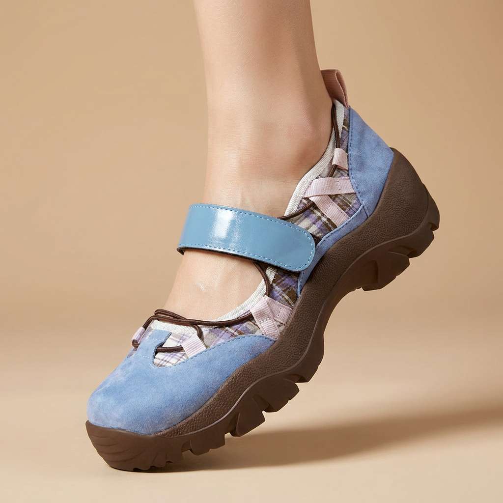 Wylma - Scarpe da Ginnastica Con Suola Spessa e Cinturino in Velcro
