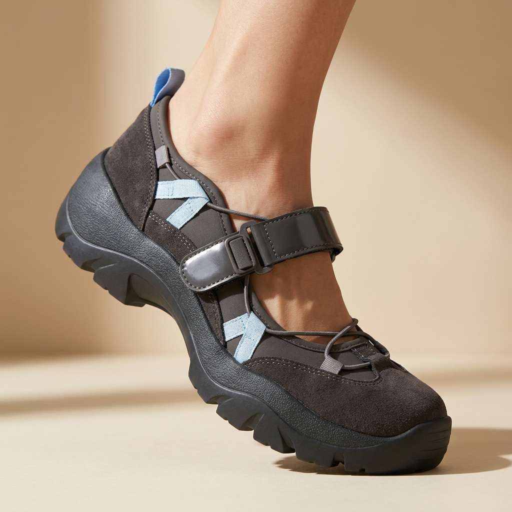 Wylma - Scarpe da Ginnastica Con Suola Spessa e Cinturino in Velcro