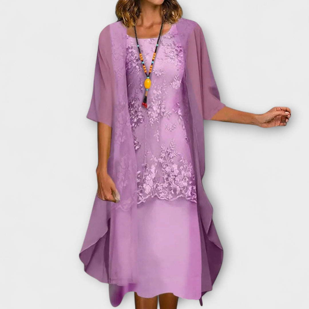 Himonika - Abito Elegante Con Stampa Floreale