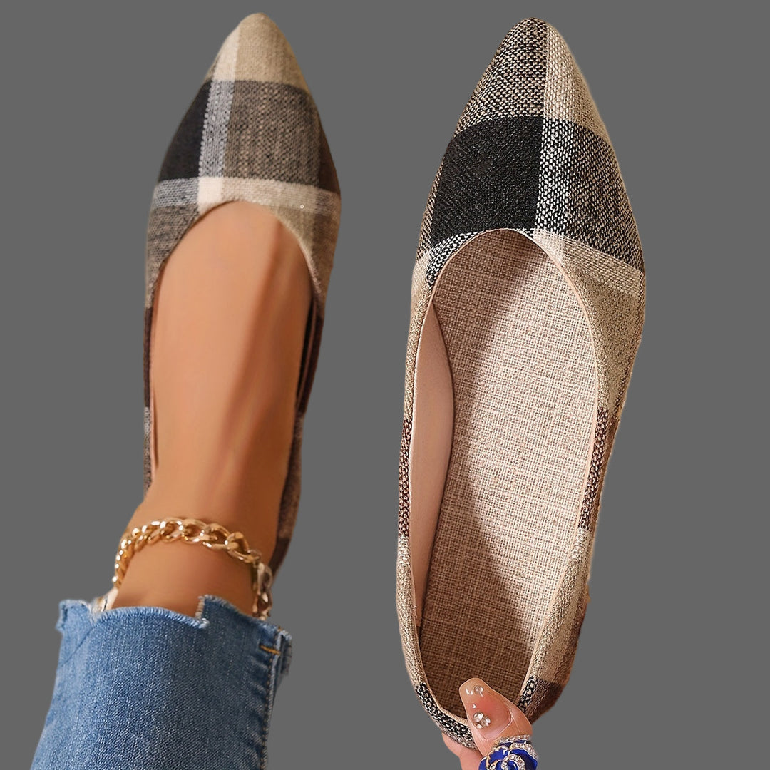 Atiya - Ballerine a Punta Con Motivo Scozzese