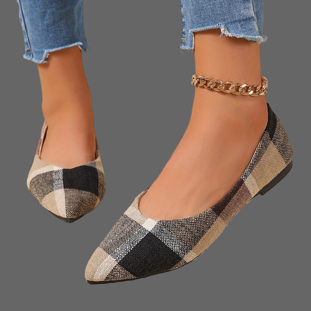 Atiya - Ballerine a Punta Con Motivo Scozzese