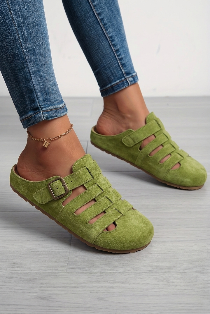 Natiy - Sandali Mules Slip-on in Pelle Scamosciata