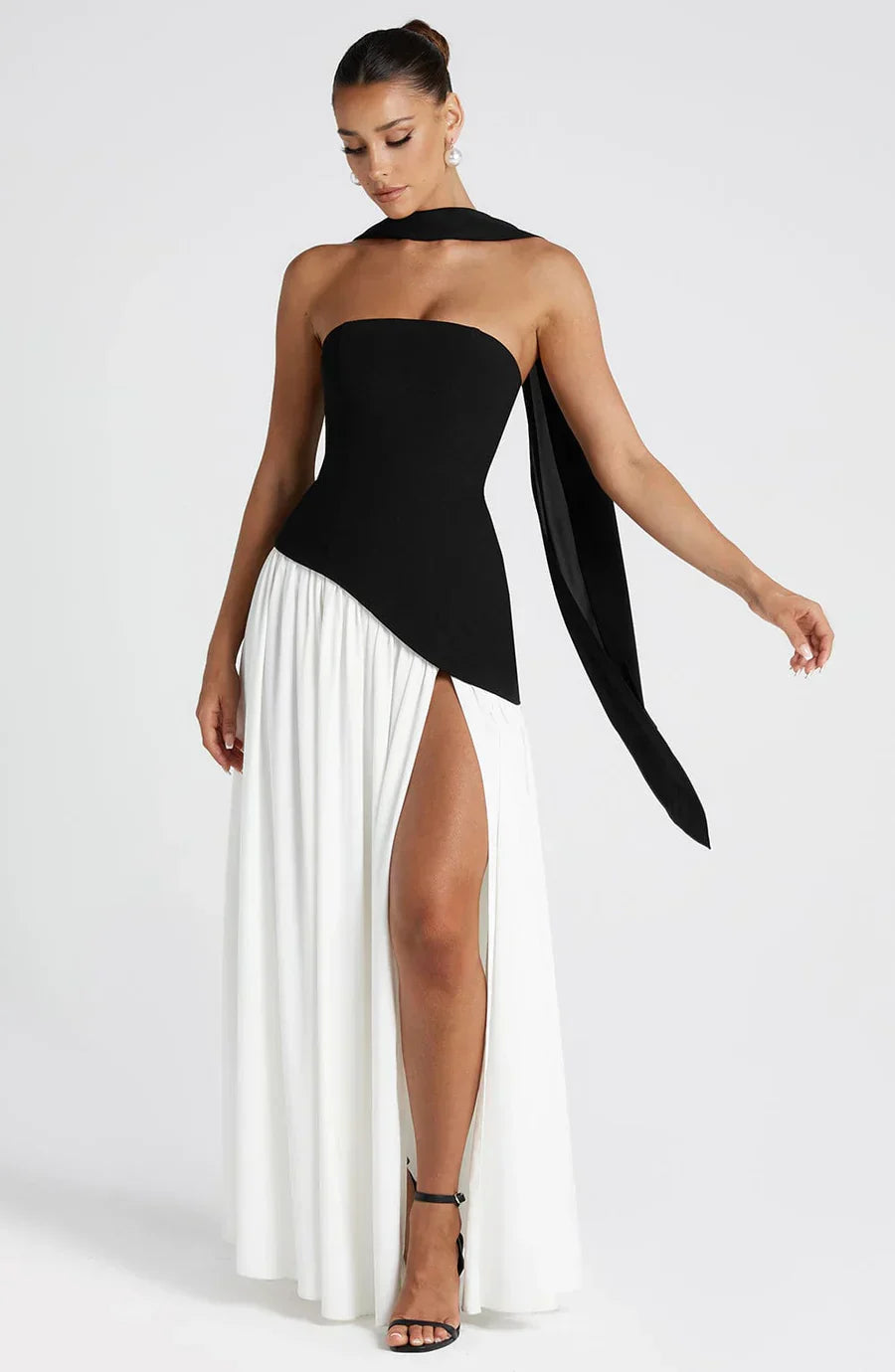 Zalfaa - Abito Lungo Elegante Senza Maniche