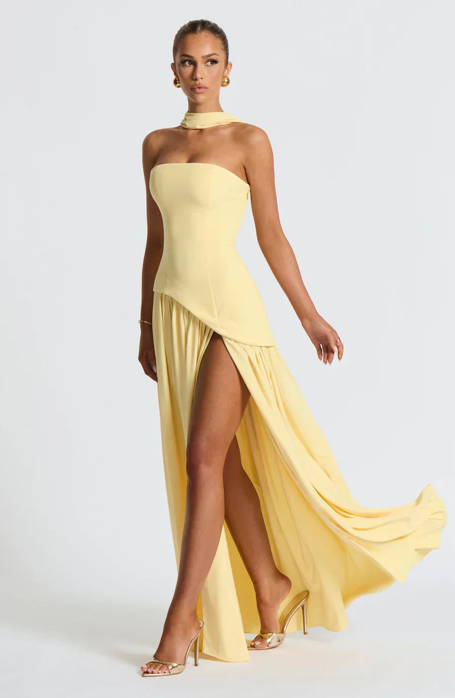 Zalfaa - Abito Lungo Elegante Senza Maniche