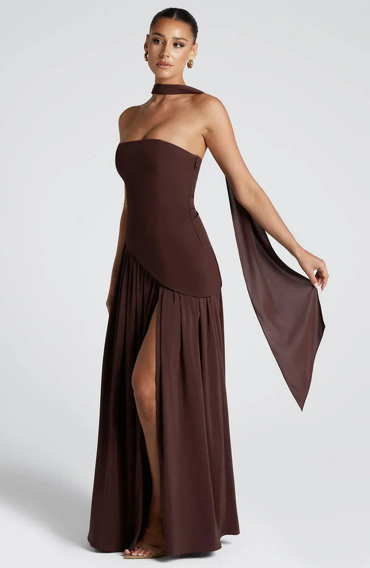 Zalfaa - Abito Lungo Elegante Senza Maniche