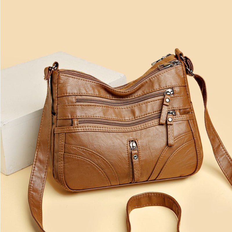 Brendiena - Borsa Casual Vintage in Pelle