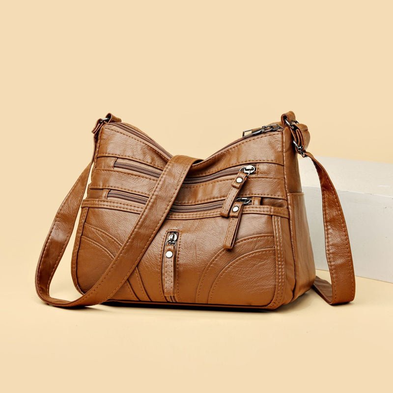 Brendiena - Borsa Casual Vintage in Pelle