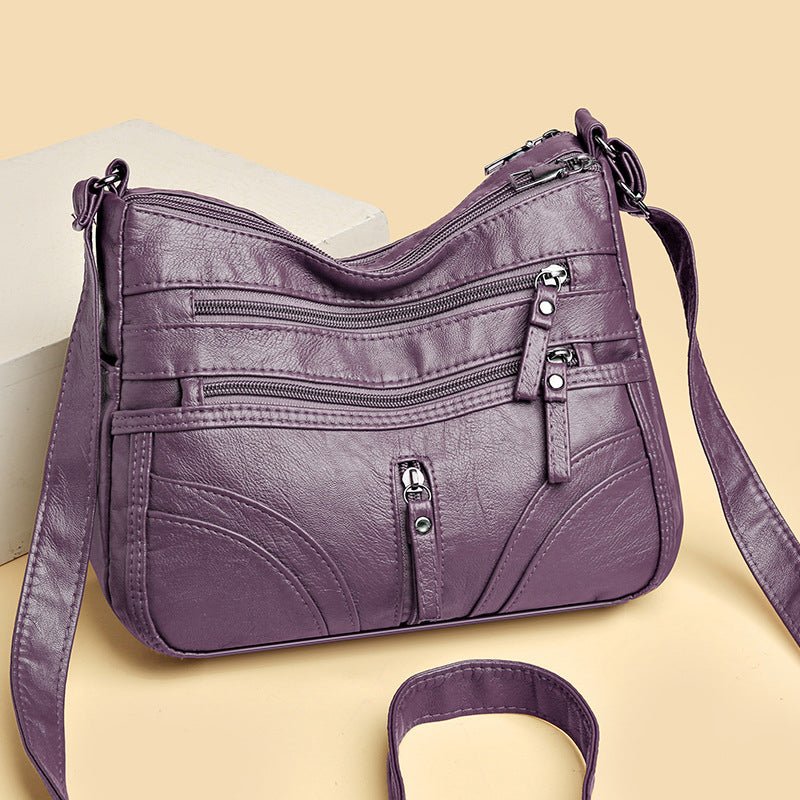 Brendiena - Borsa Casual Vintage in Pelle
