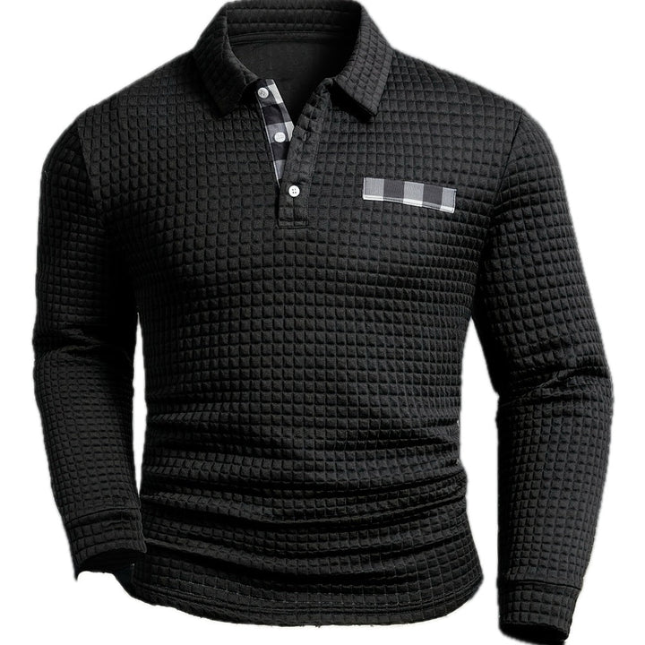 Dekan - Polo a Maniche Lunghe Con Trama a Nido d'Ape