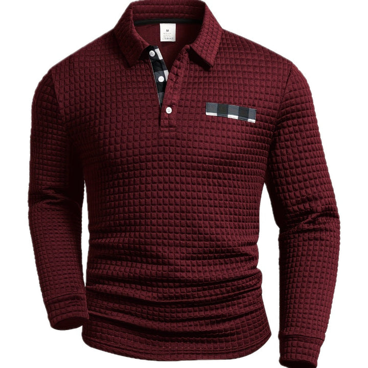 Dekan - Polo a Maniche Lunghe Con Trama a Nido d'Ape