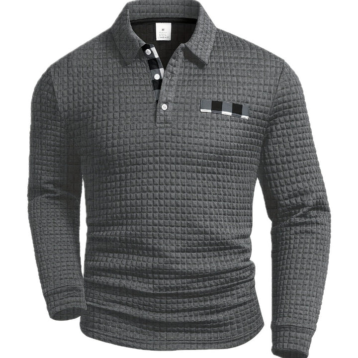 Dekan - Polo a Maniche Lunghe Con Trama a Nido d'Ape