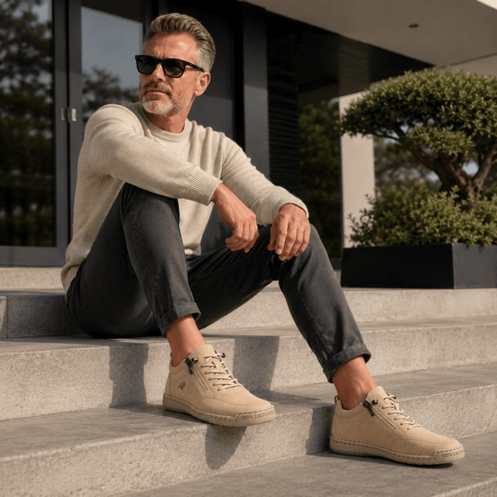 Kanning - Sneakers con lacci e cerniera laterale