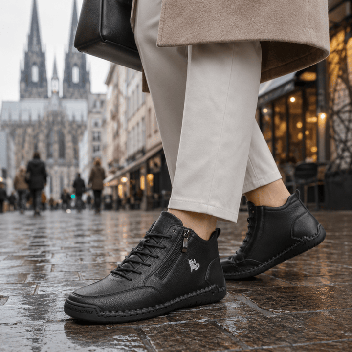 Kanning - Sneakers con lacci e cerniera laterale