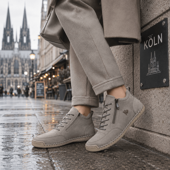 Kanning - Sneakers con lacci e cerniera laterale
