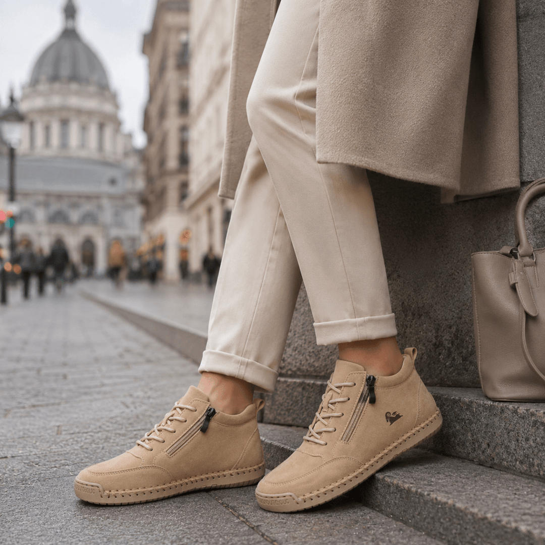 Kanning - Sneakers con lacci e cerniera laterale