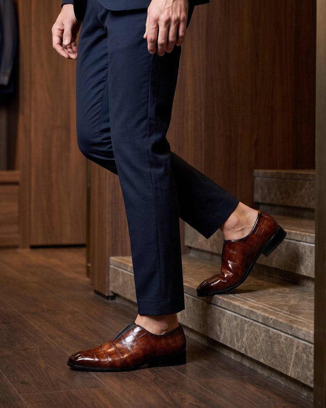 Amphon - Mocassini Con Effetto Coccodrillo e Calzata slip-on