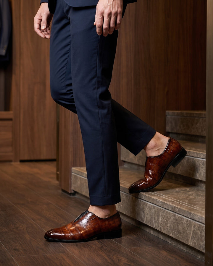 Amphon - Mocassini Con Effetto Coccodrillo e Calzata slip-on