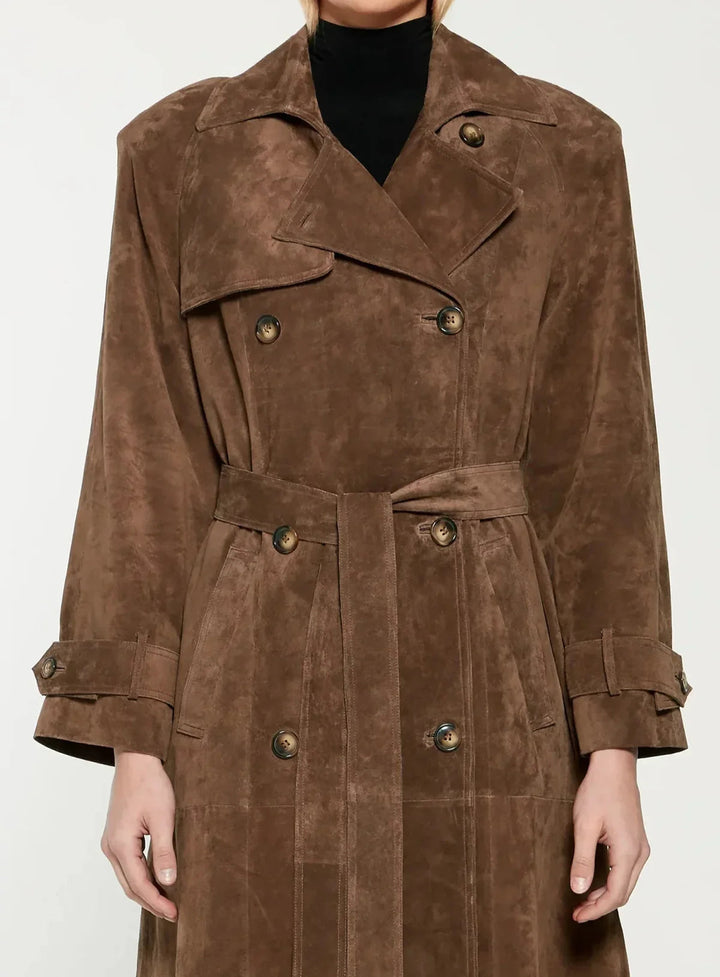 Kay - Trench In Pelle Scamosciata