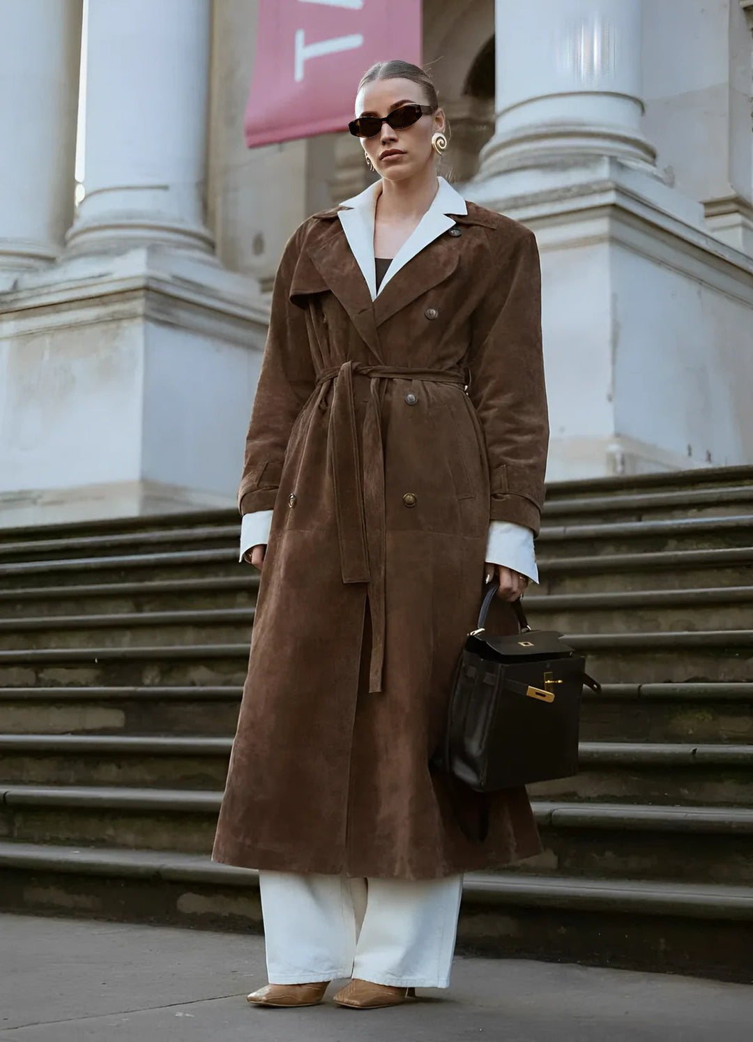 Kay - Trench In Pelle Scamosciata