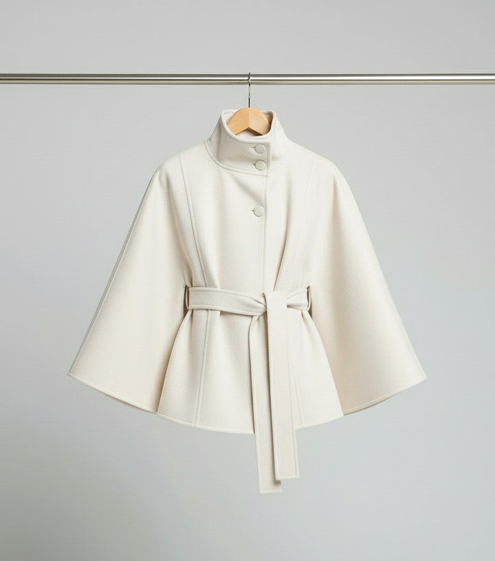 Stina - Cappotto Corto In Lana Con Cintura