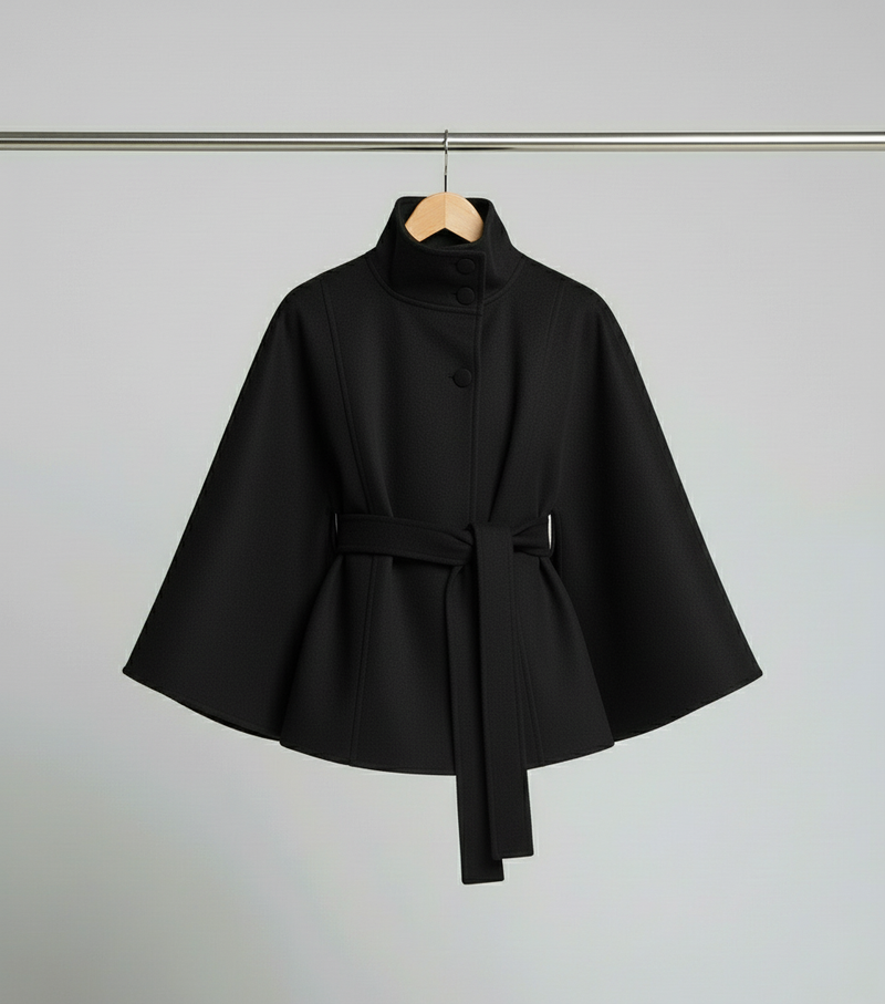 Stina - Cappotto Corto In Lana Con Cintura