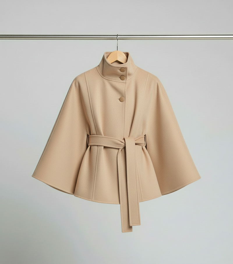 Stina - Cappotto Corto In Lana Con Cintura