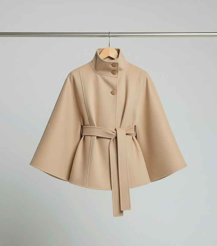 Stina - Cappotto Corto In Lana Con Cintura