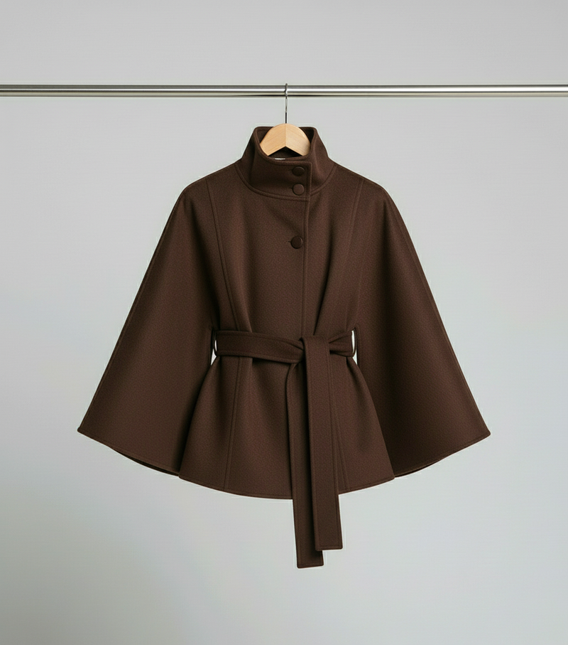 Stina - Cappotto Corto In Lana Con Cintura