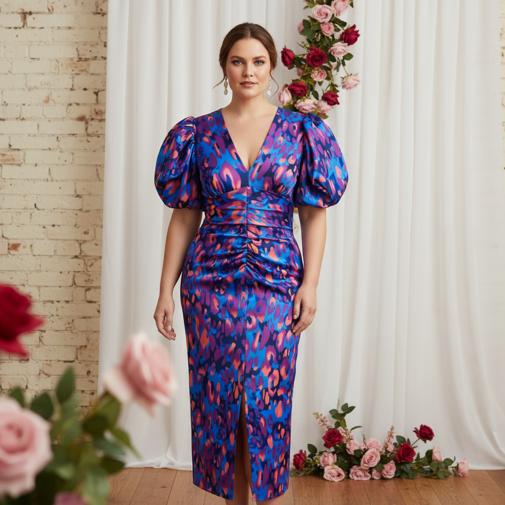 Lonica - Elegante Abito Con Scollo a V
